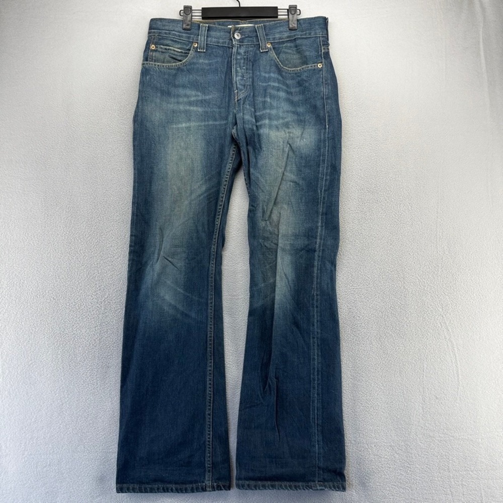 Vintage Levis Jeans Men's 32x34 Blue 512 Baggy y2k Faded Dark Bootcut Whisker